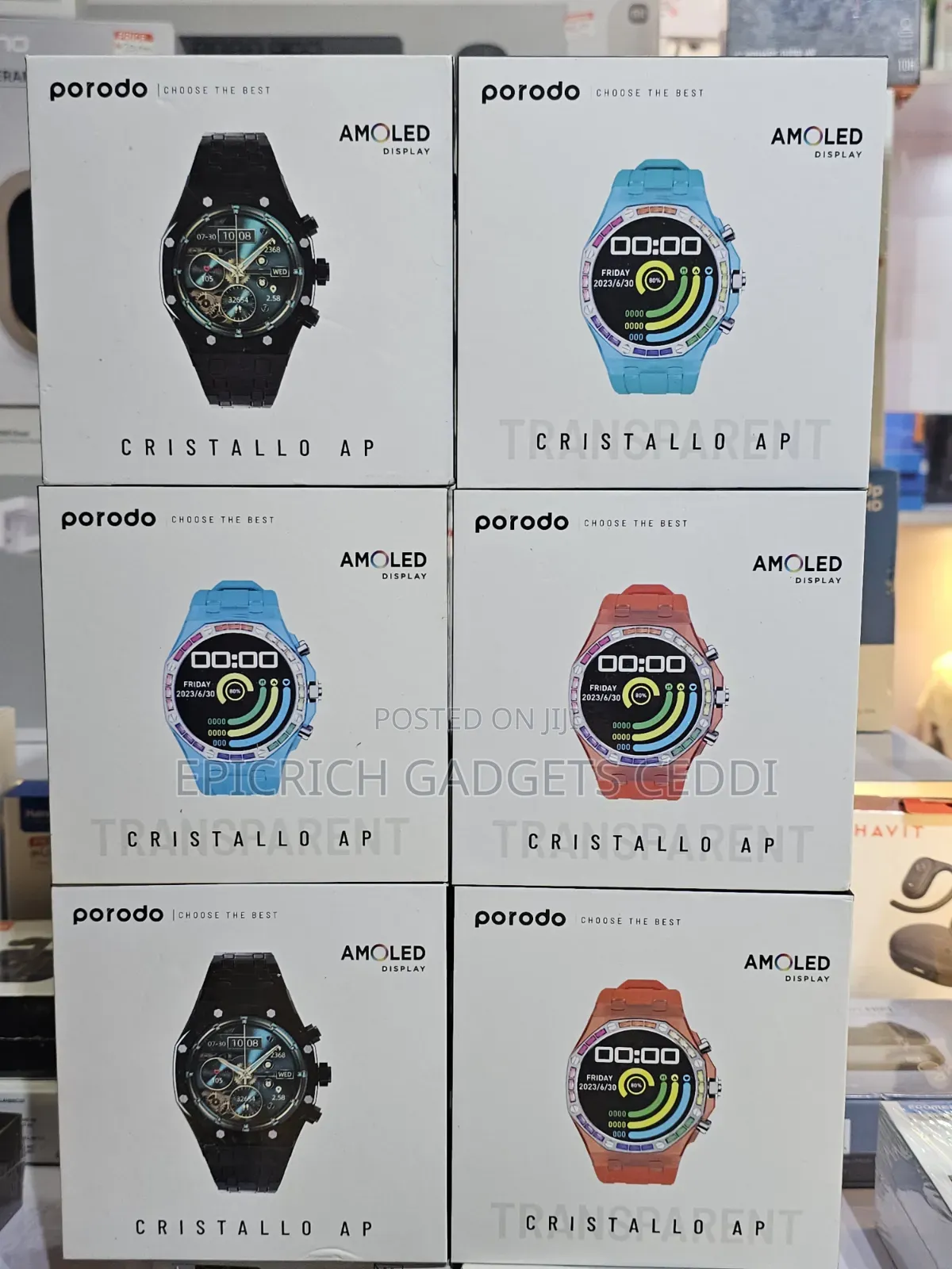 Porodo Cristallo AP Smartwatch With Amoled Display