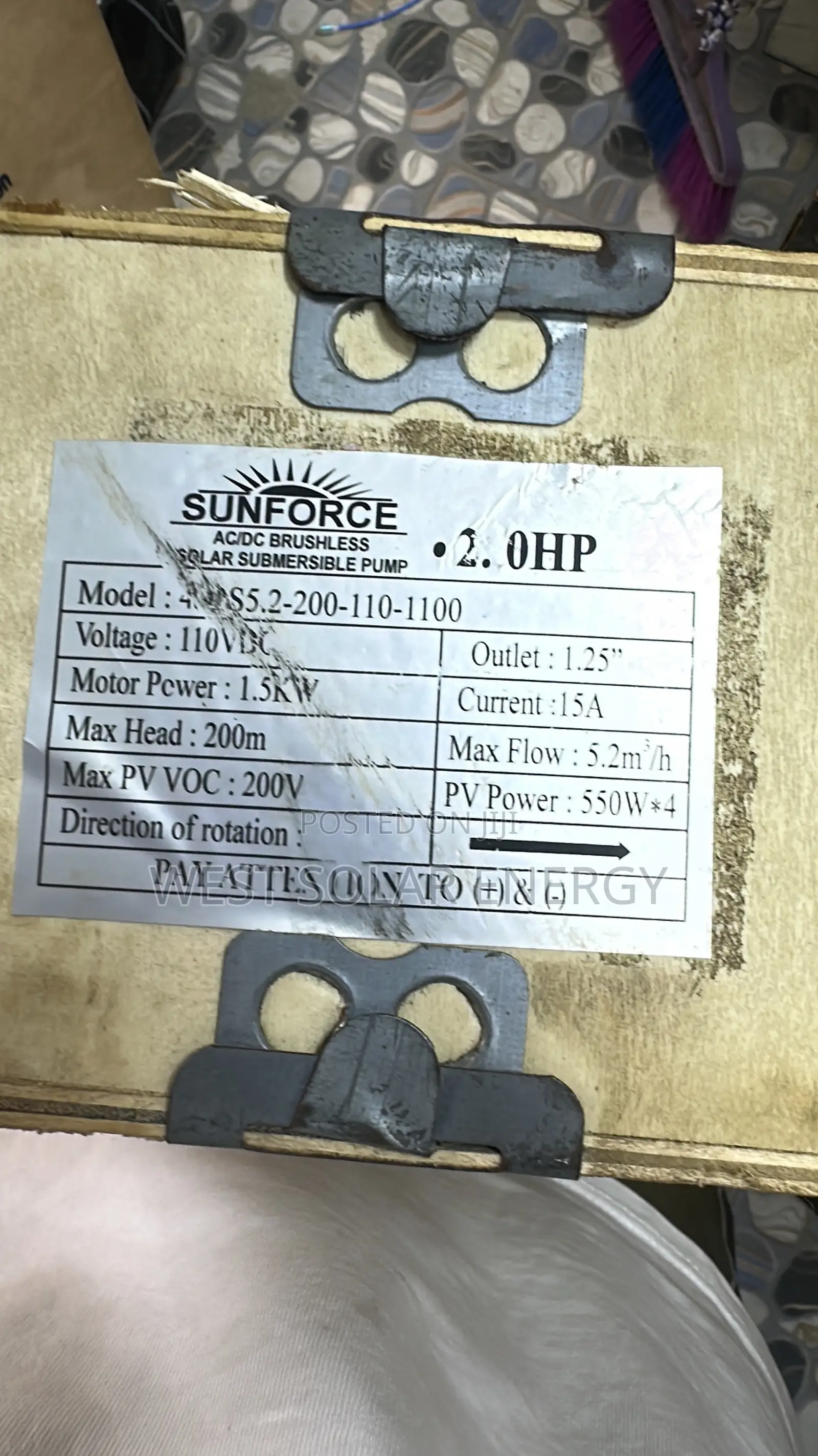 2HP AC/DC SunForce Deep Well Solar Pump