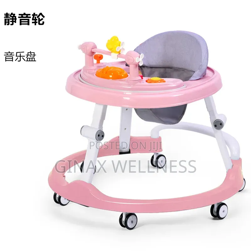 Multifunctional Foldable Baby Walker With Music and Feeding Tray