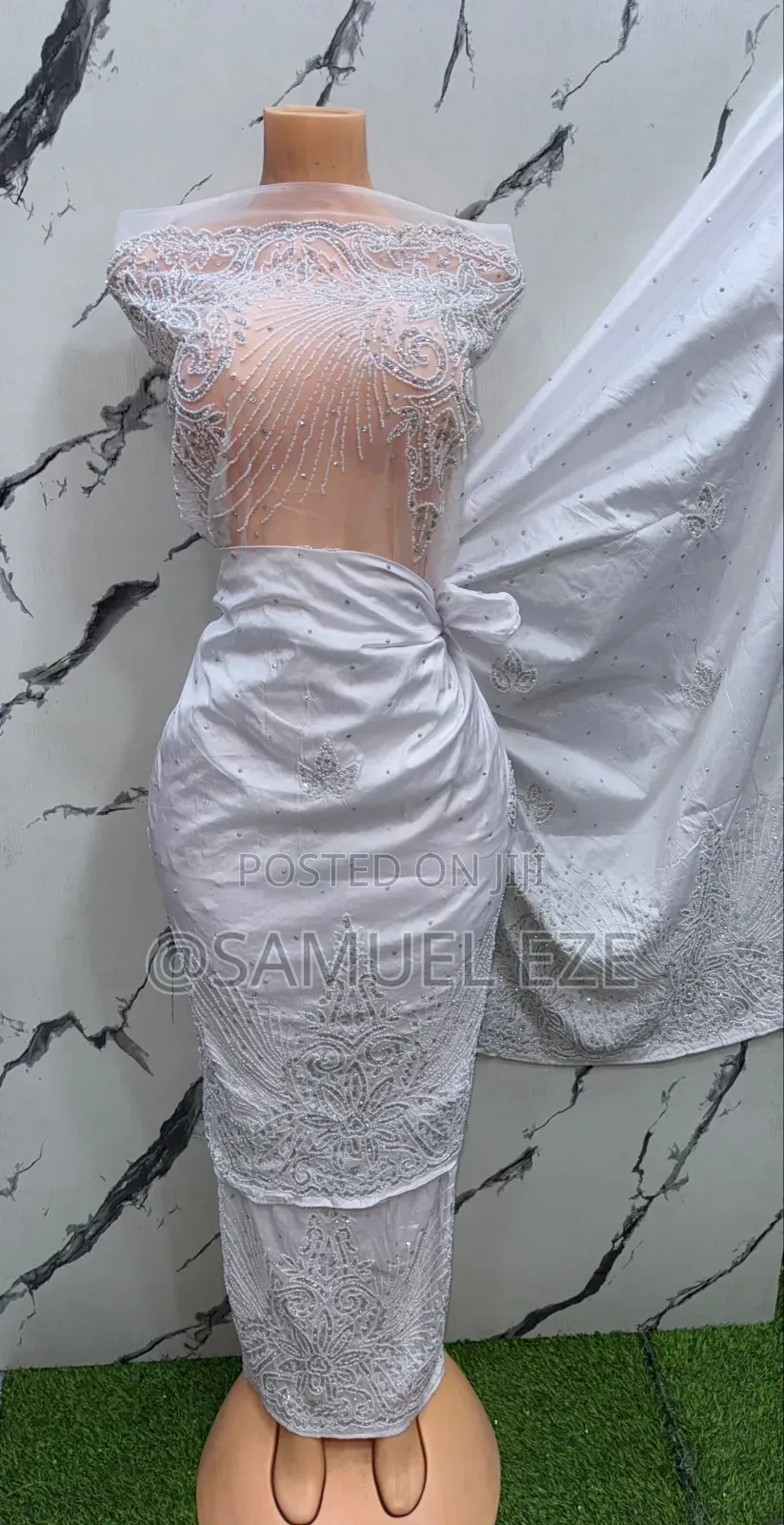 Indian George and Blouse Straight 5 Yards With Luxury Beaded
