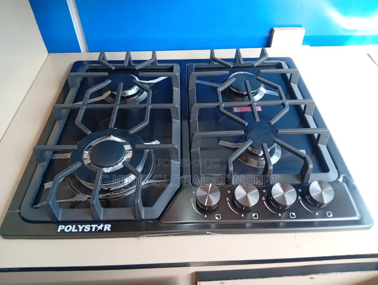 Brand New 4 Burner Built-in Gas Cooktop - Black Stainless Top
