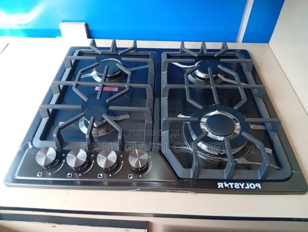 Brand New 4 Burner Built-in Gas Cooktop - Black Stainless Top