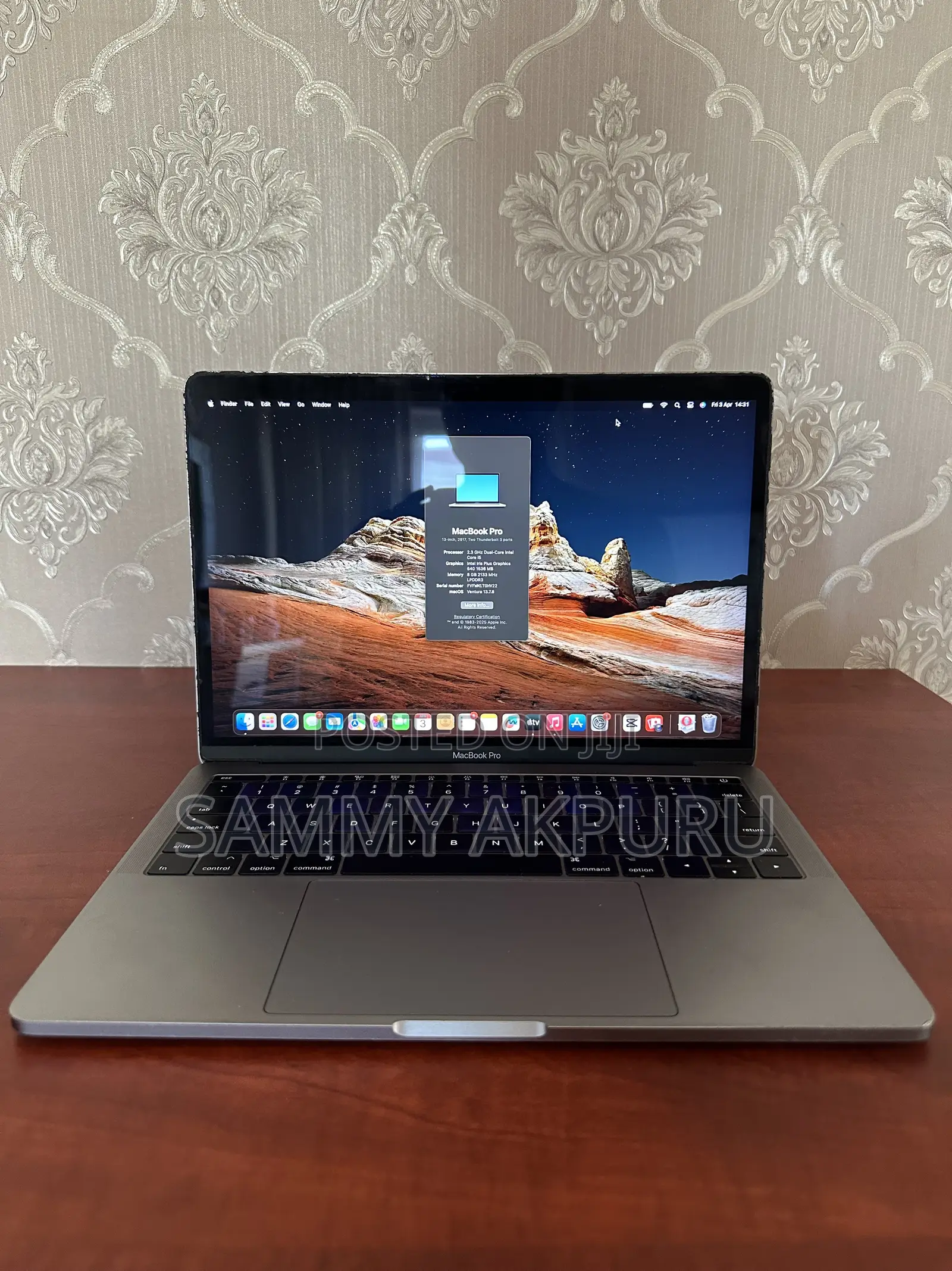 Laptop Apple MacBook Pro 2017 8GB Intel Core i5 SSD 256GB