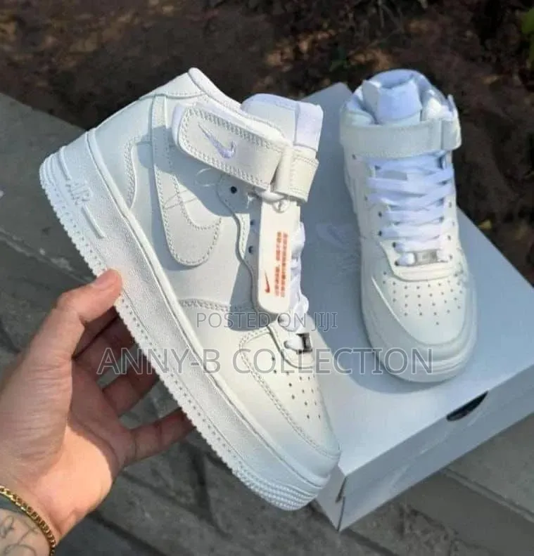 Pure White Nike Ankle Unisex Sneakers