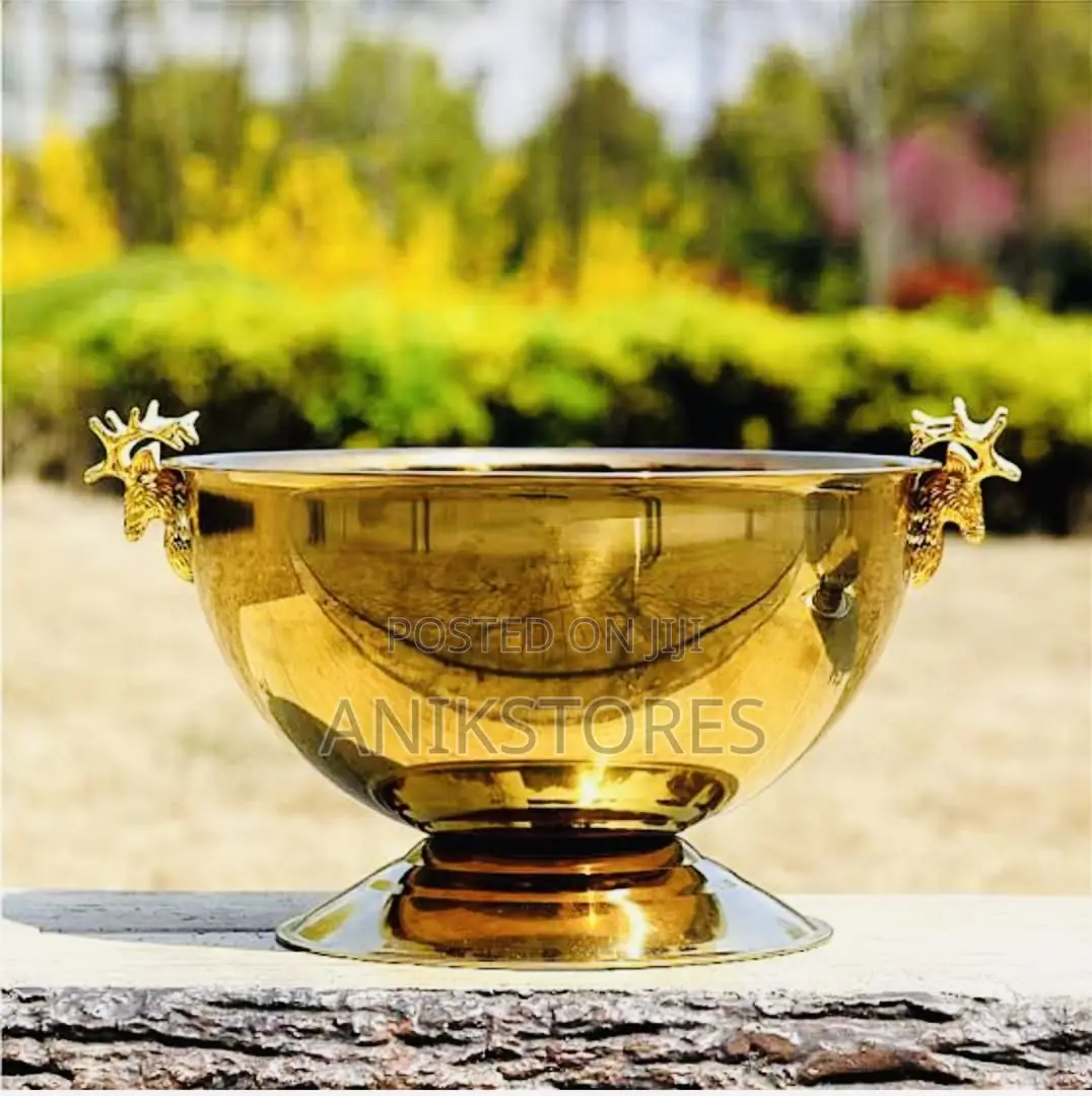 Stainless Wine Bowl 13L (Gold With Horn)