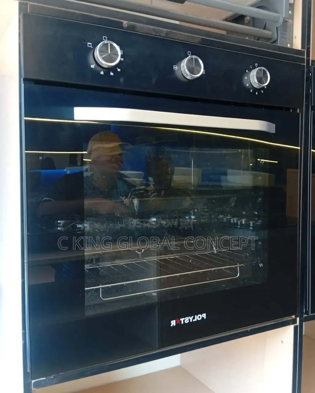 Brand New Built-in Electric Oven - 60L Black Glass Door