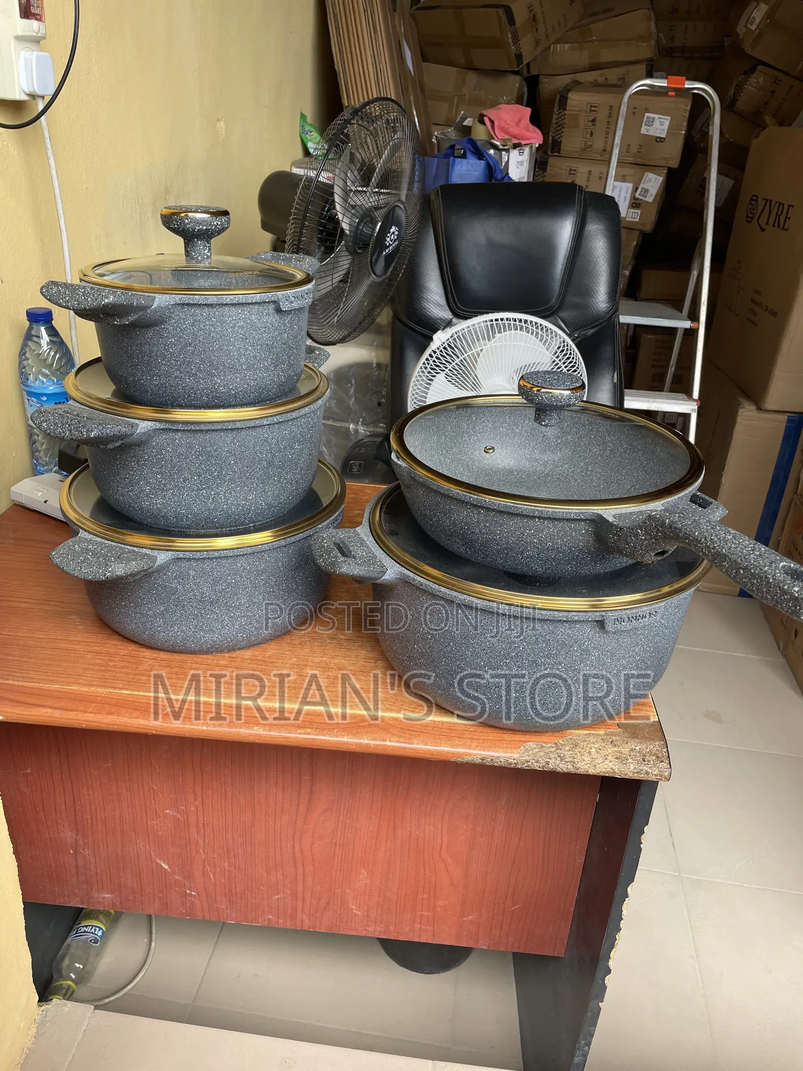 Premium Die-Cast Granite Non-Stick Cooking Pots Set