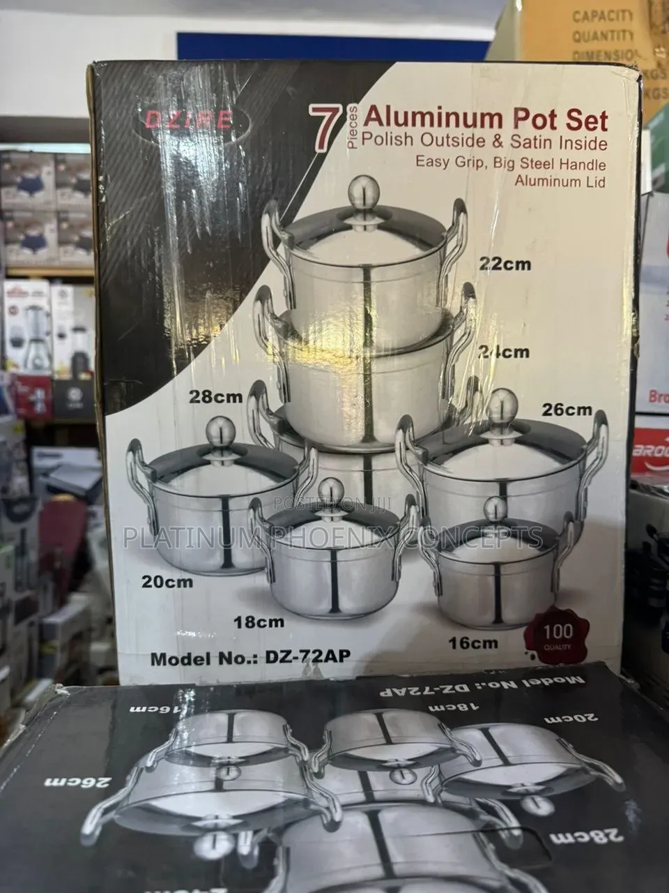 7 Set of Dzire Aluminum Pot (Very Thick)