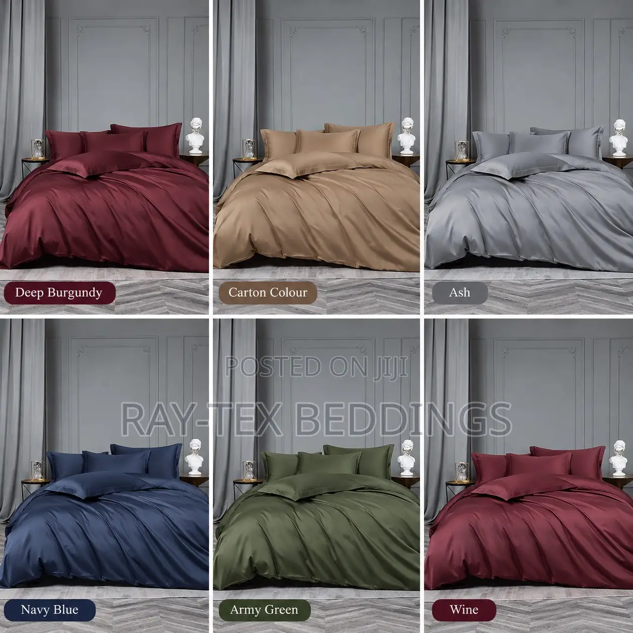 100% Ash Colour Polish Duvet Cover Set