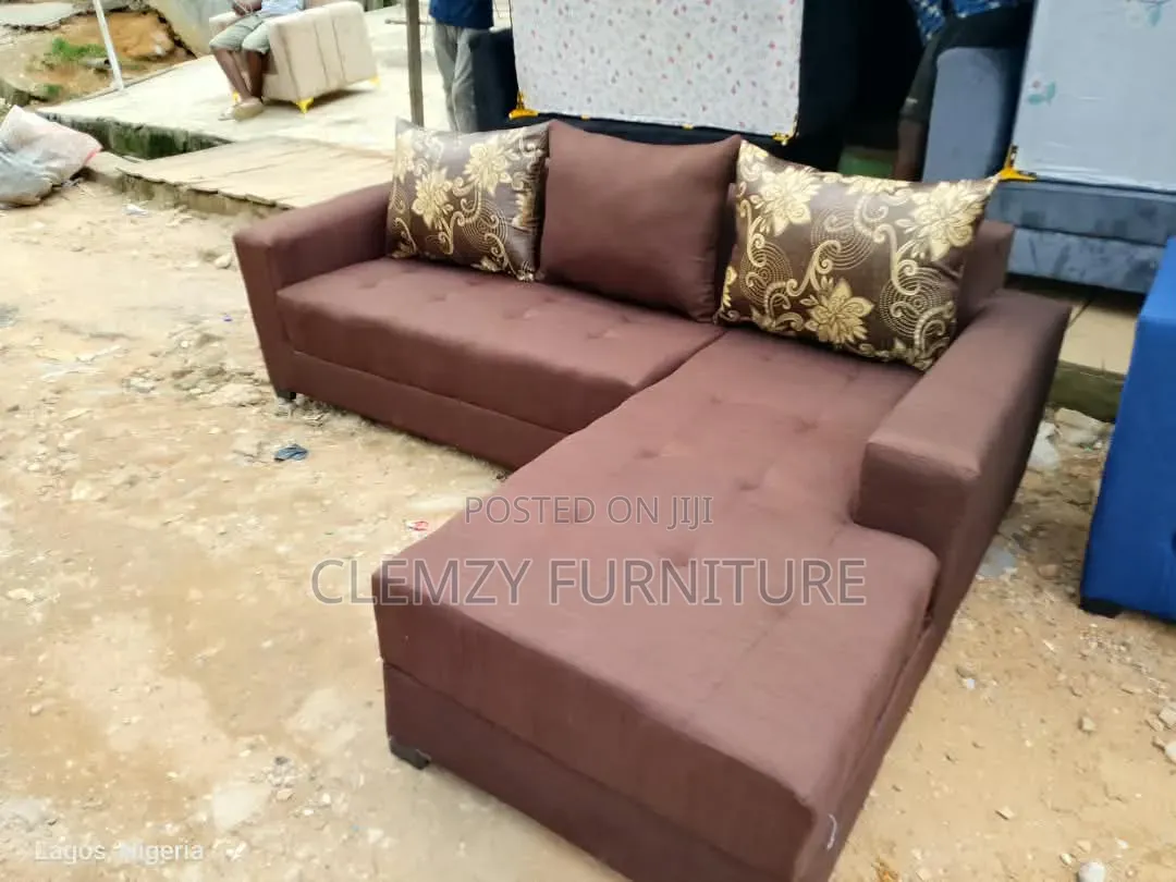Brown Colour Six Seater Shape Sofas