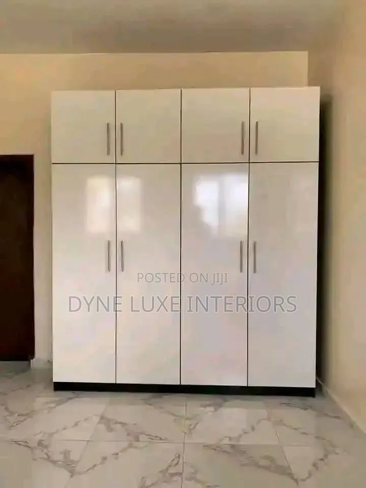 Modern 8ft by 4ft High Gloss Wardrobe Made With Quality HDF Wood