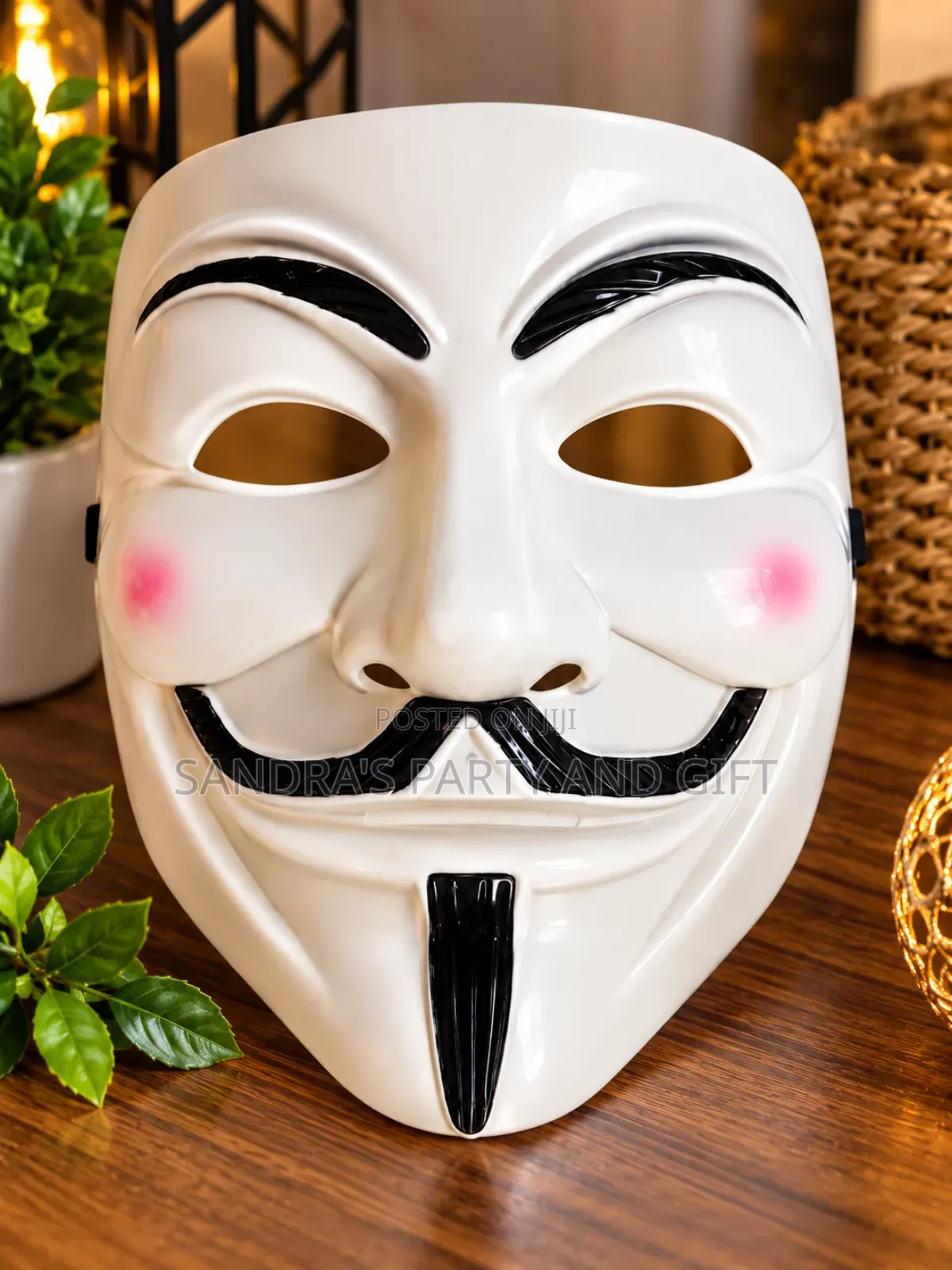Guy Fawkes Full Face Costume Mask for Parties and Events