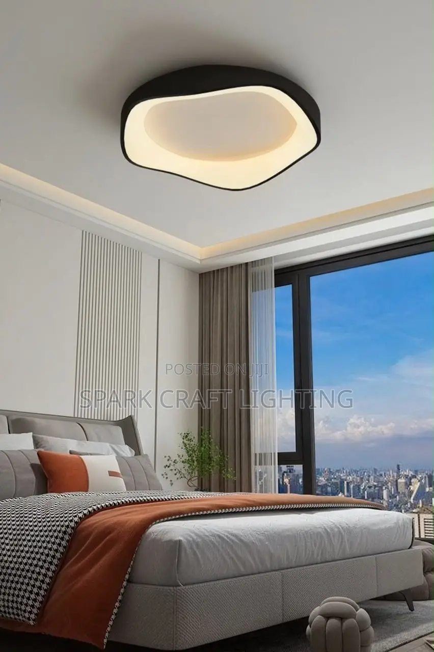 Nordic Bedroom Lamp Contracted Modern Art Personality LED Display