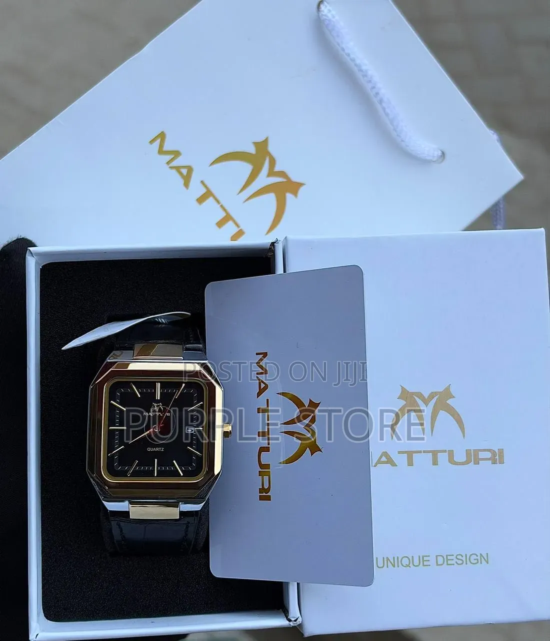 Matturi Leather Water Resistant Wristwatches