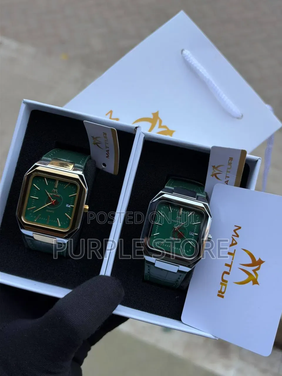 Matturi Leather Water Resistant Wristwatches