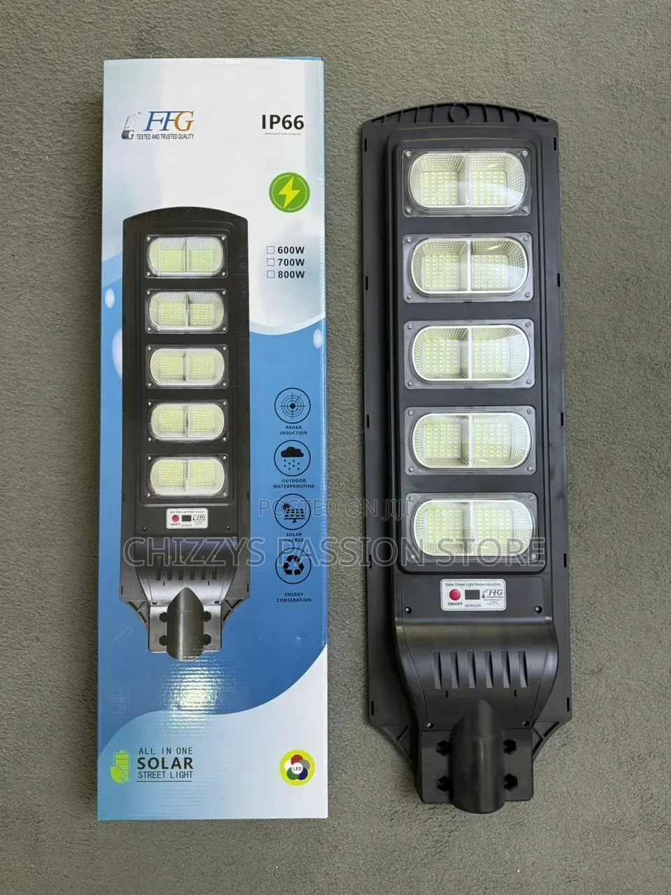 Super Bright 5-Eye All-in-One Solar Street Light - IP66 Waterproof