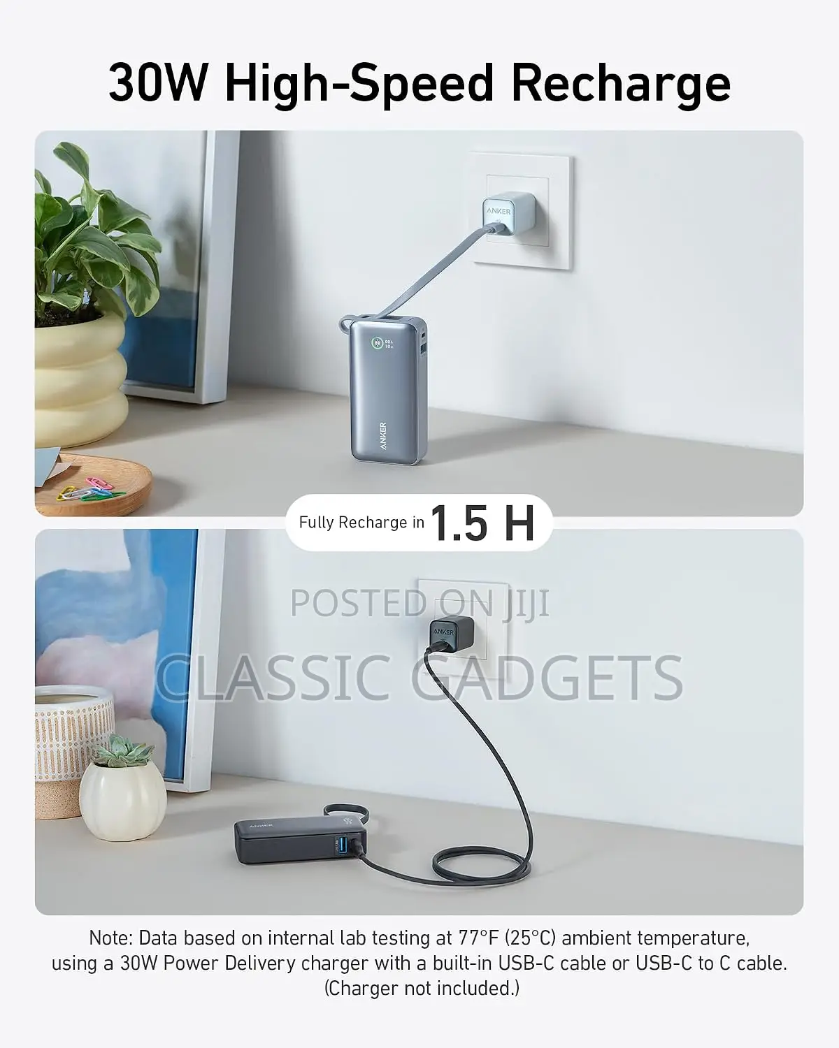 Anker Nano Power Bank,10,000mAh 30W Portable Charger