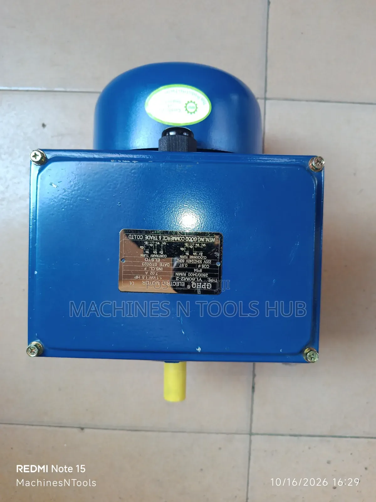 1.5HP GPHQ 1-Phase Induction Electric Motor