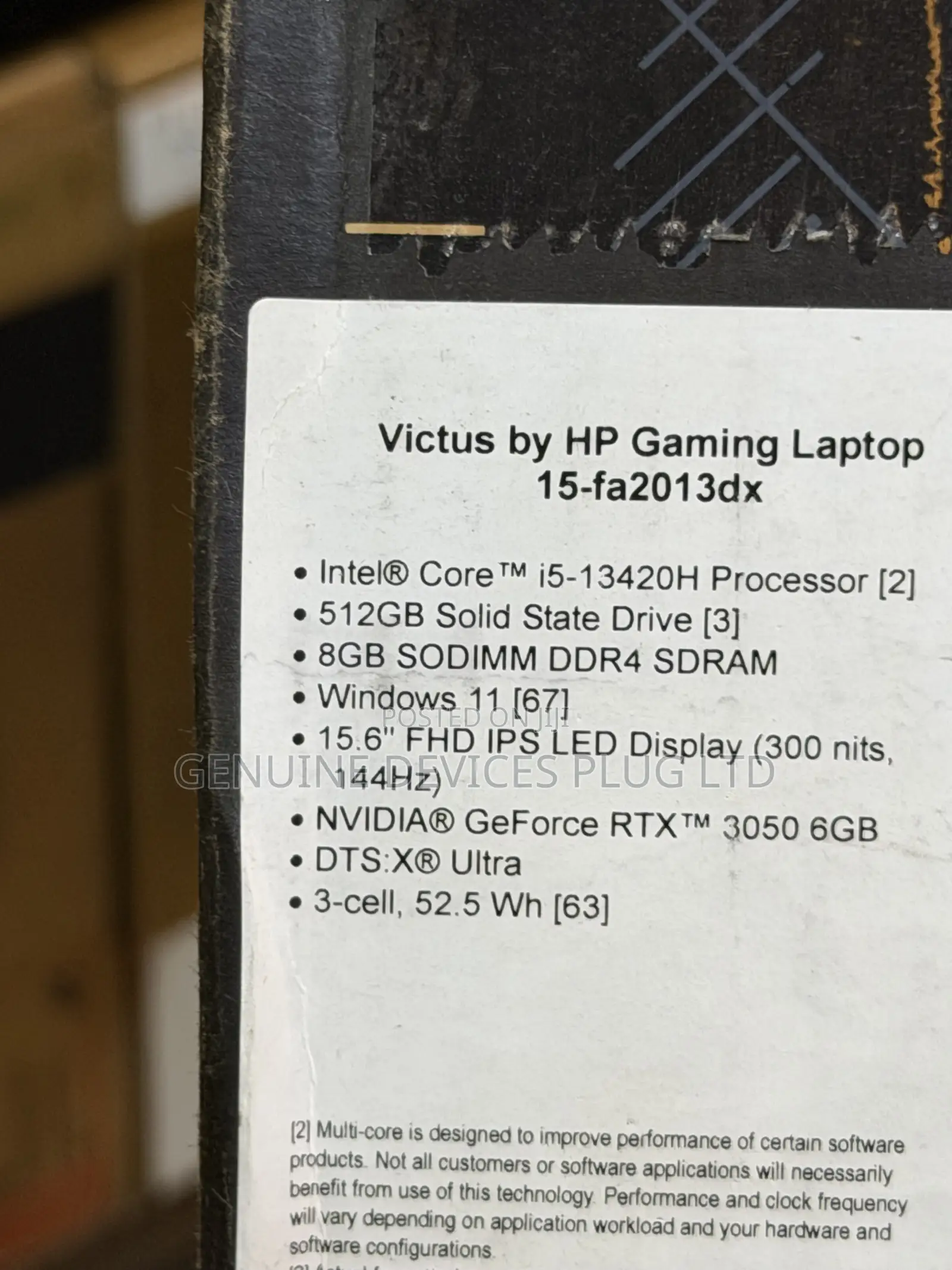 New Laptop HP Victus 15 8GB Intel Core i5 SSD 512GB
