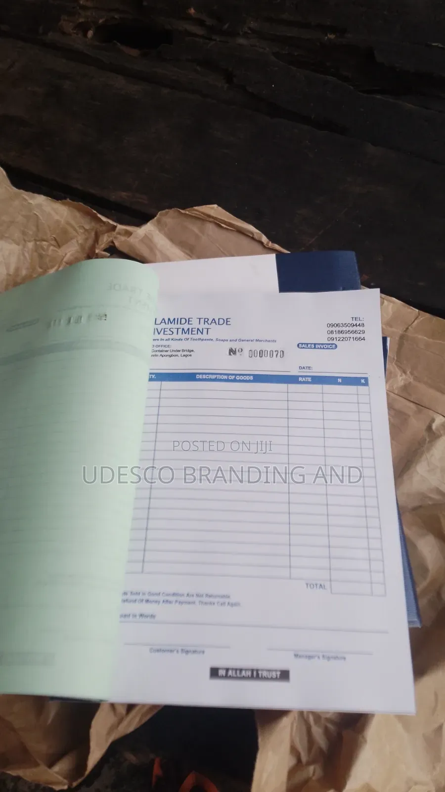 Receipts Booklets