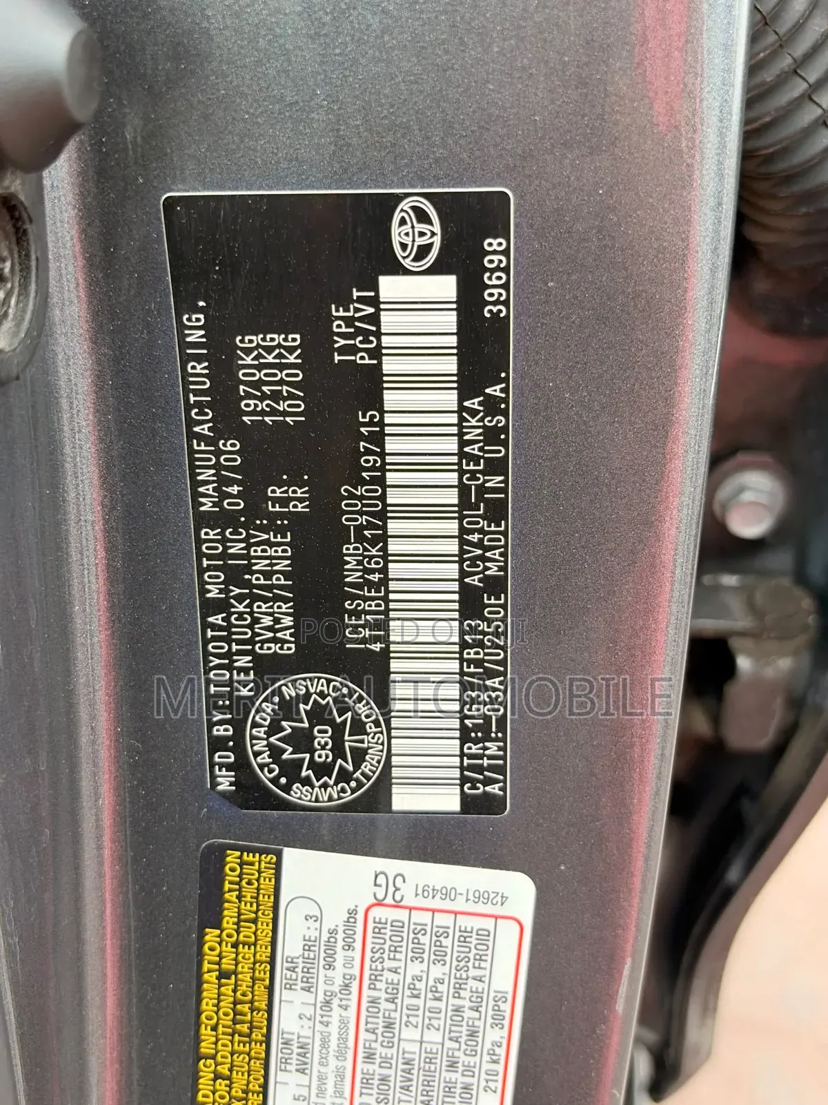 Toyota Camry LE 4dr Sedan (2.4L 4cyl 5A) 2007 Gray