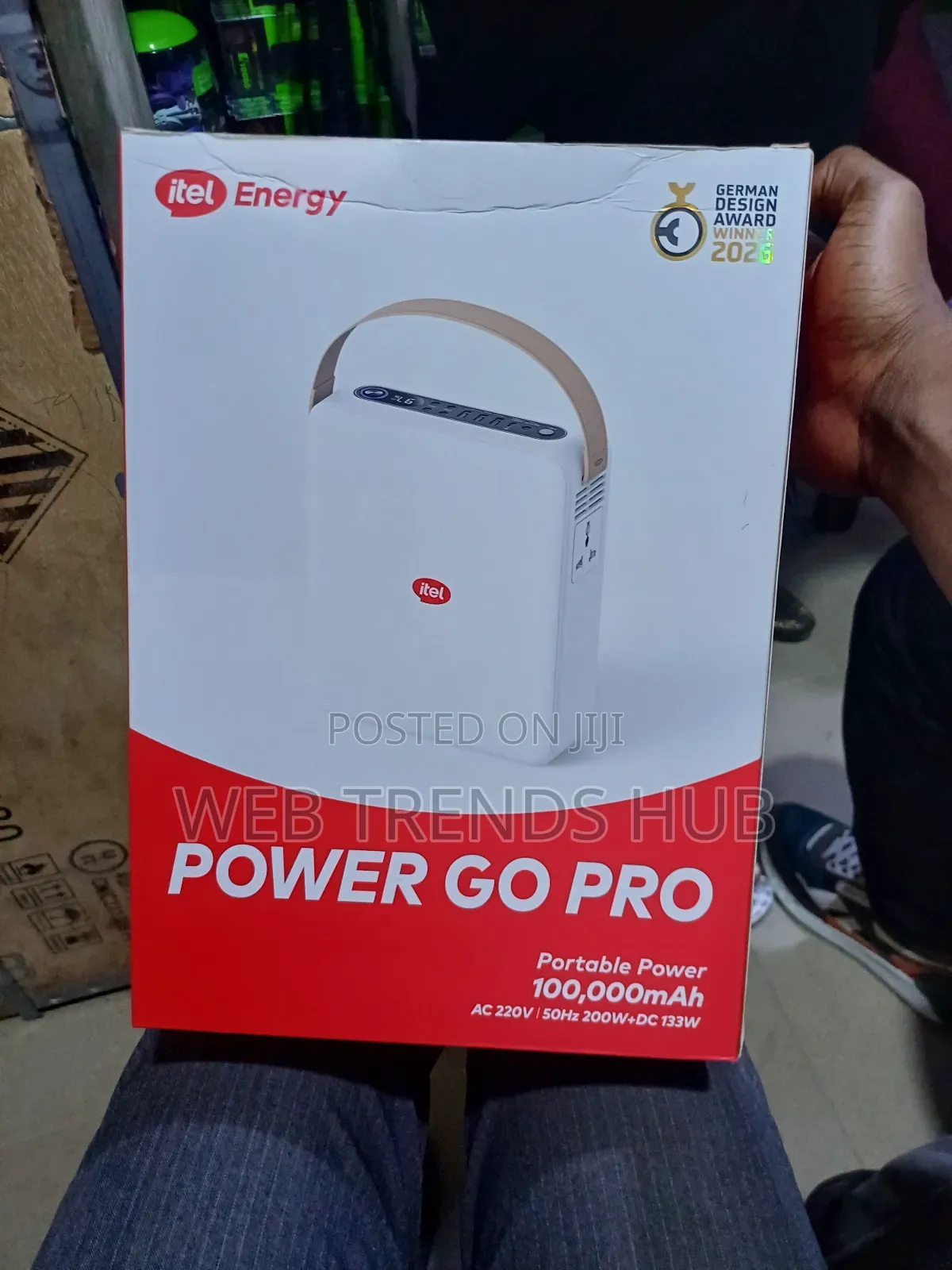 Itel Power Go Pro 100,000mAh Power Station – AC 220V / 200W Output.