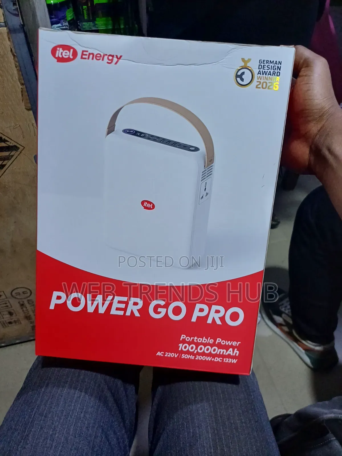 Itel Power Go Pro 100,000mAh Power Station – AC 220V / 200W Output.