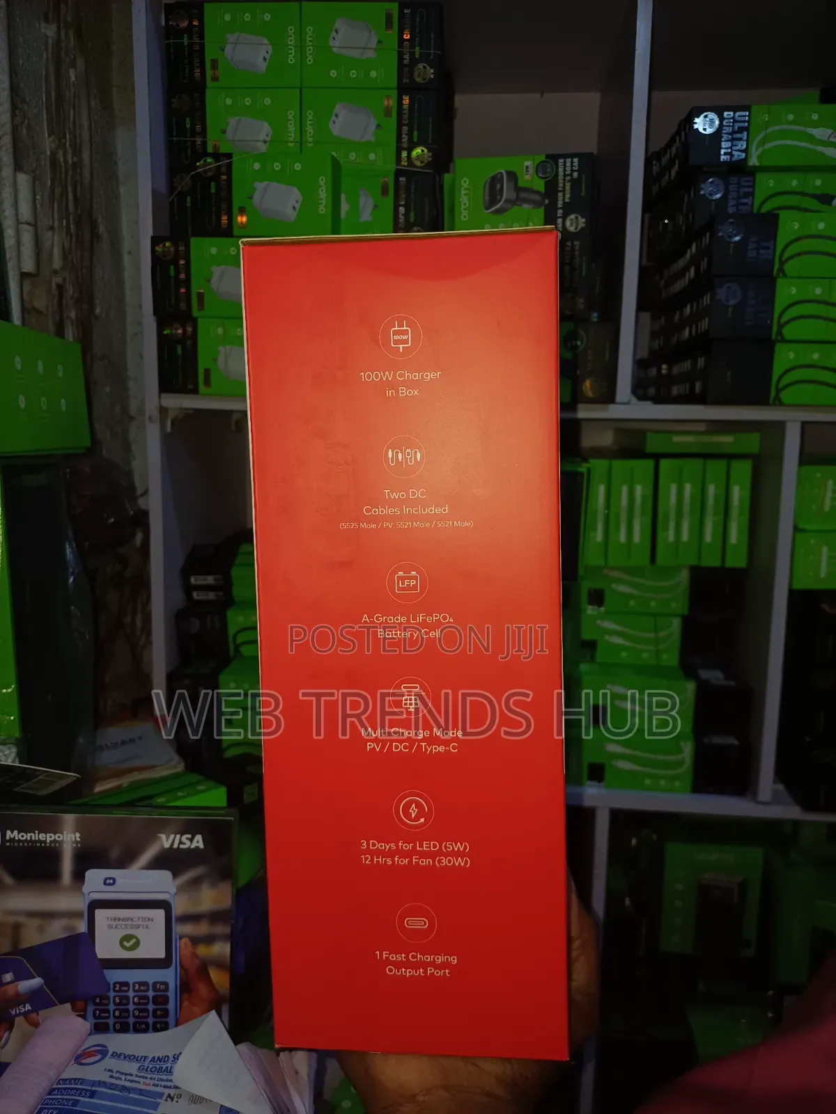 Itel Power Go Pro 100,000mAh Power Station – AC 220V / 200W Output.
