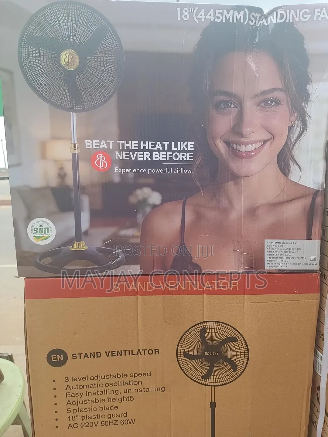 18-Inch BestBuy Copper Coil Standing Fan–80W Powerful Cooling Fan