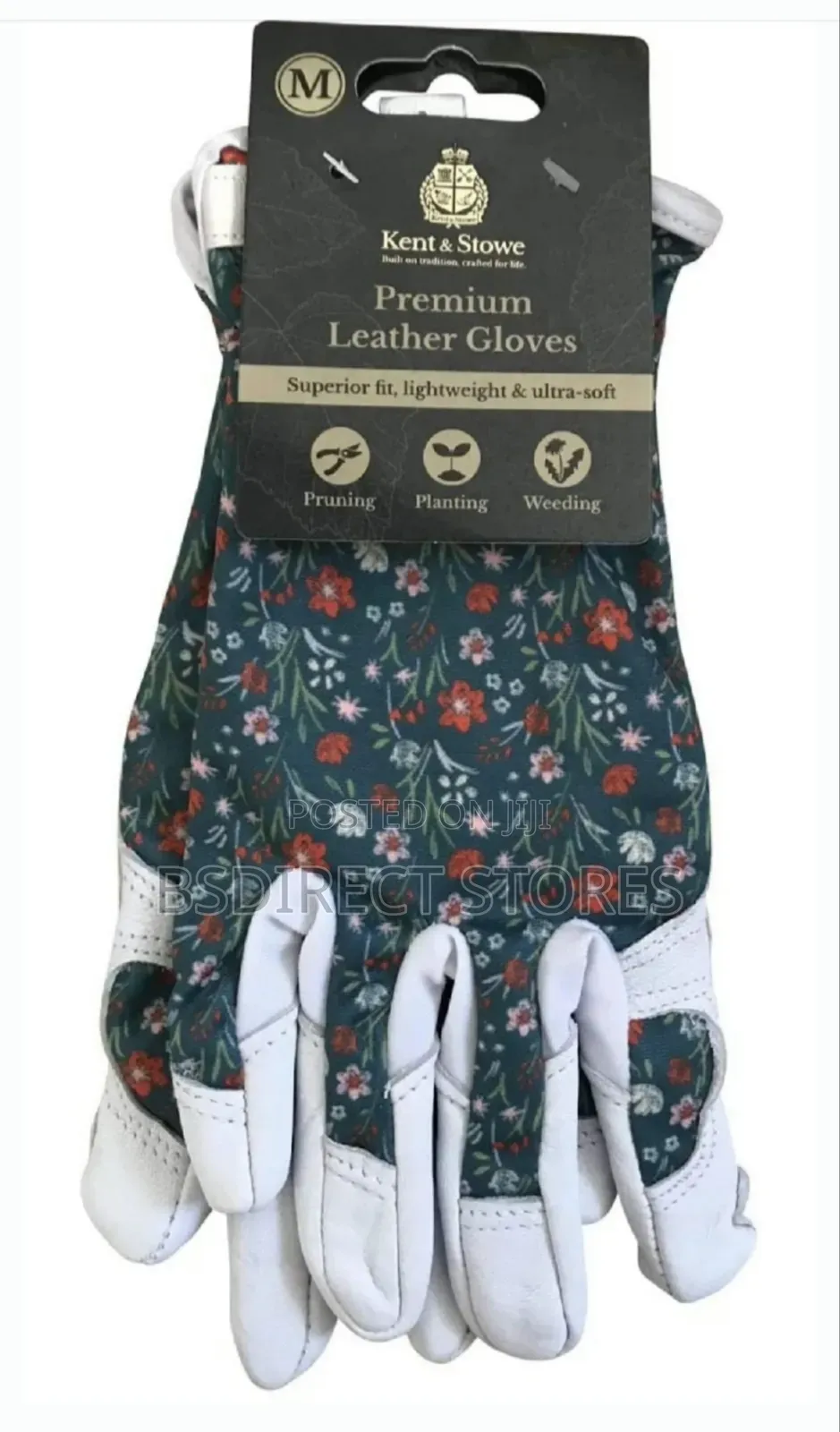 Kent & Stowe Meadow Flower Leather Ladies Luxury Gardening Soft Gloves