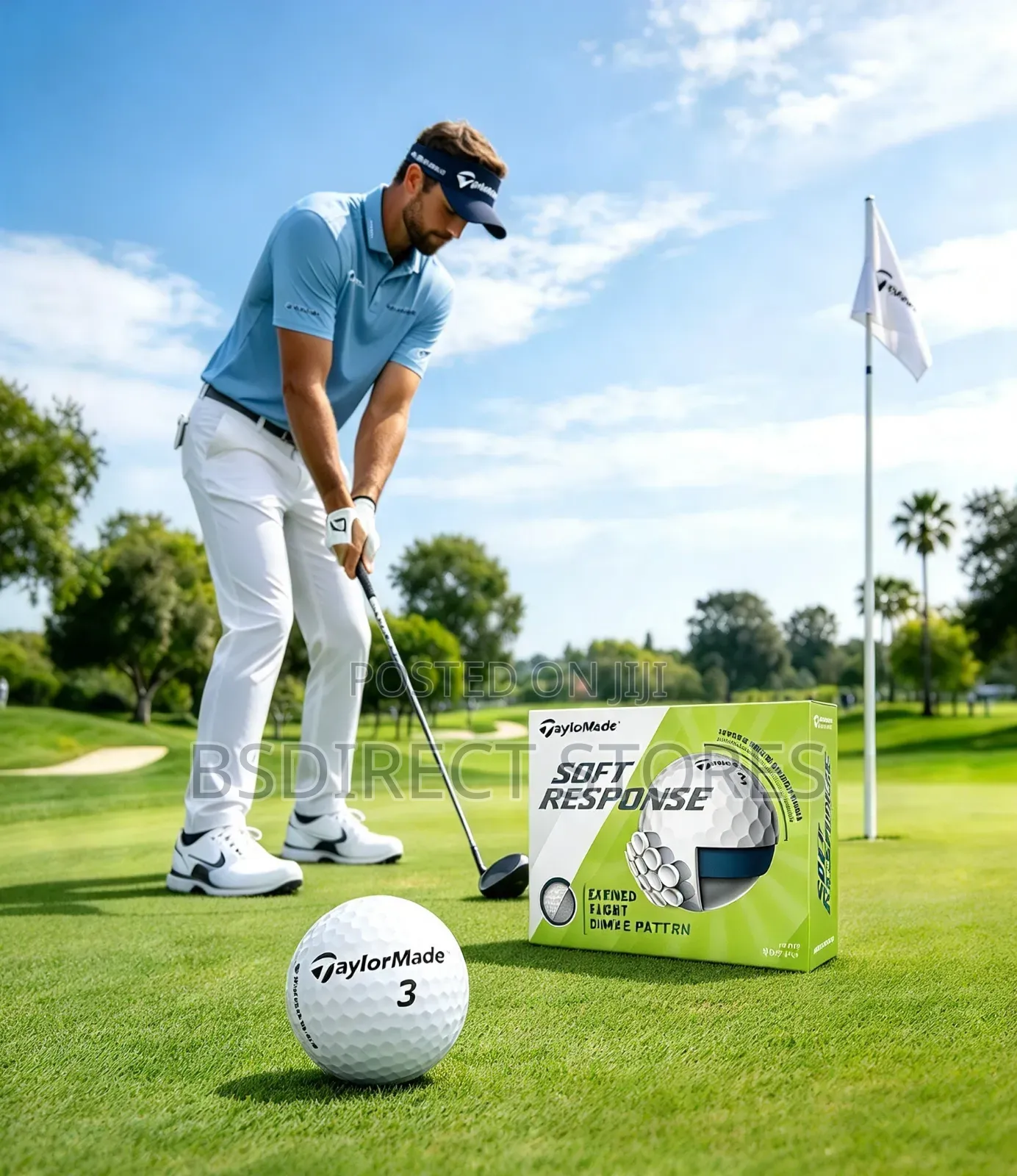 Taylormade Soft Response Golf Balls Extended Flight U- Shaped Dimple