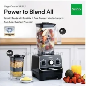 Syinix Mega Crusher Heavy Duty Blender & Grinder – Unbreakable Jars