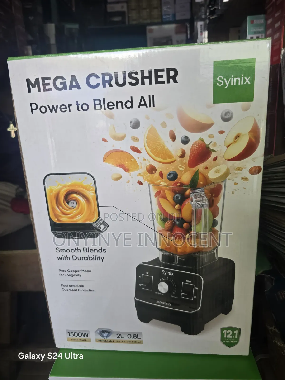 Syinix Mega Crusher Heavy Duty Blender & Grinder – Unbreakable Jars