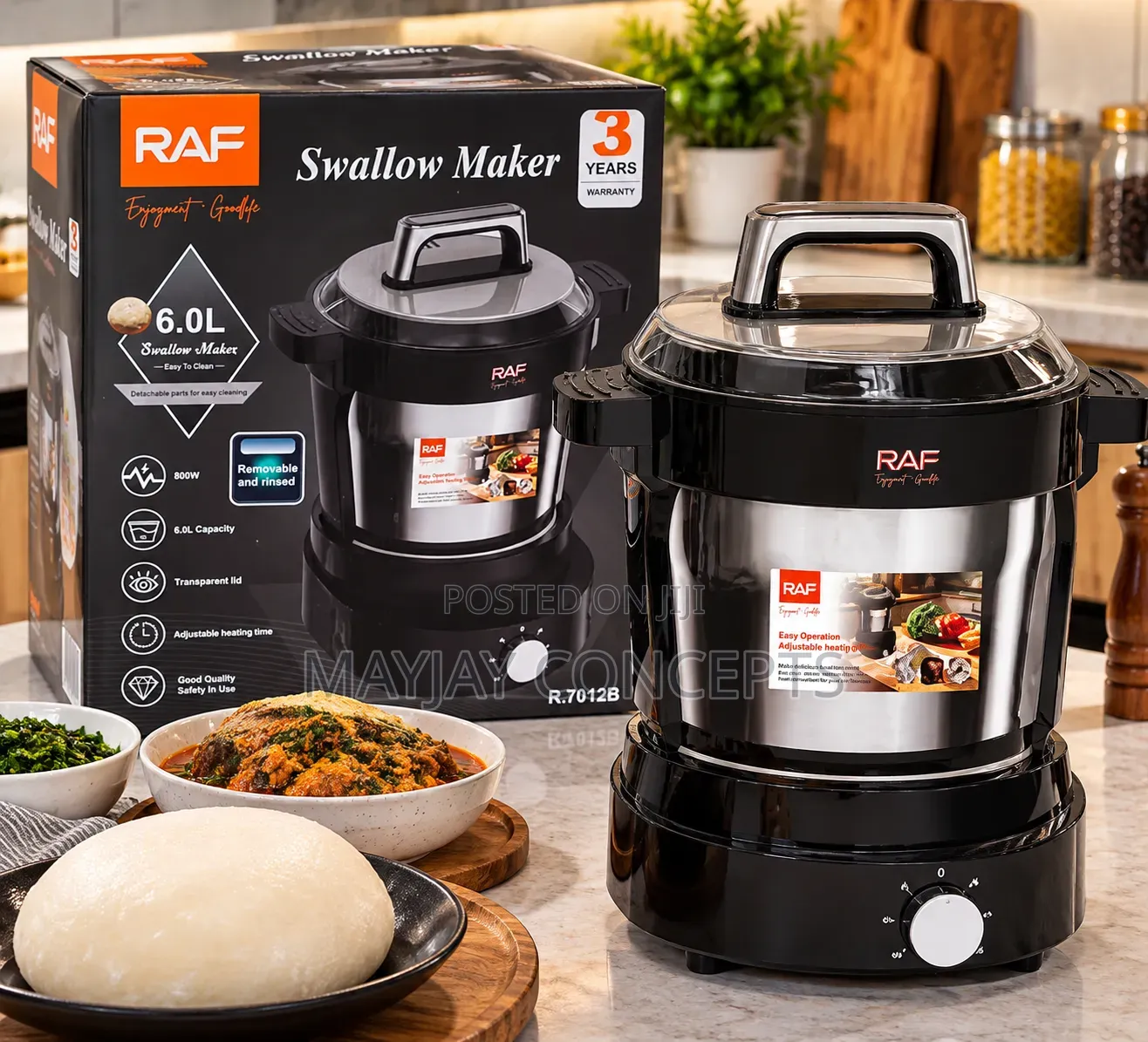 RAF 6L Swallow Maker 800W With Adjustable Heating–R.7012B