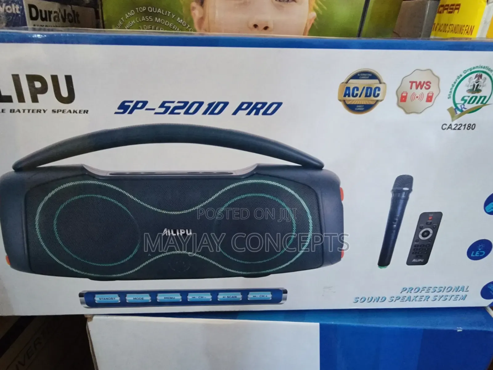 ALIPU SP-52010 PRO Portable Bluetooth Speaker With Mic, TWS and LED