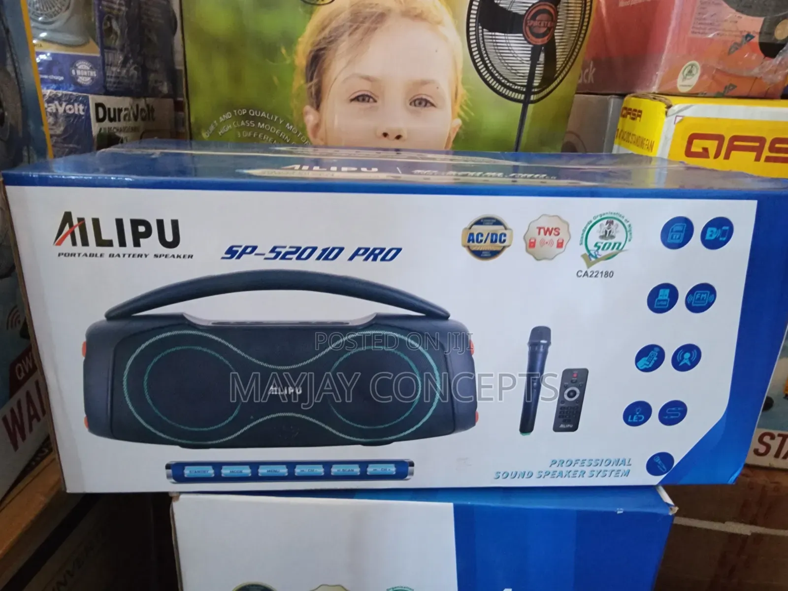 ALIPU SP-52010 PRO Portable Bluetooth Speaker With Mic, TWS and LED