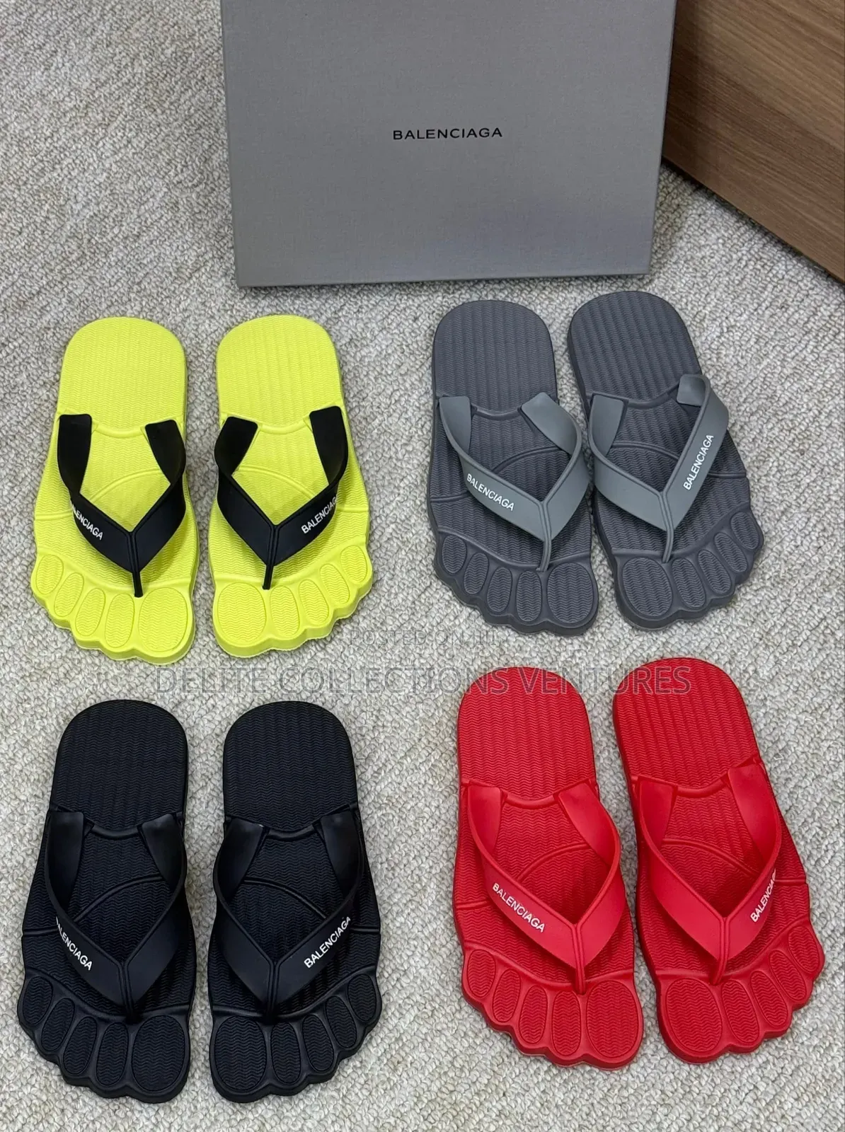 *Premium Luxury Balenciaga Ten-Toes Flip Flop Slippers !!Sizes: 40——46