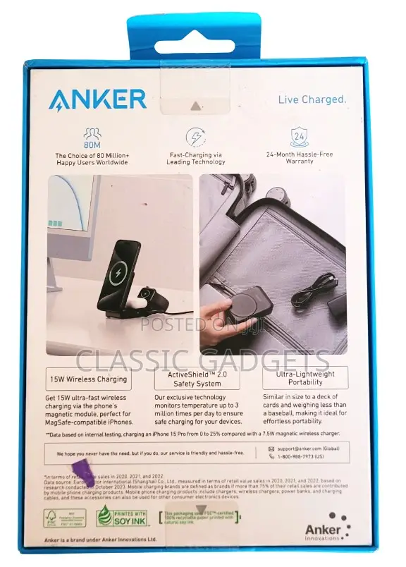 Anker 15W Max Pocket Sized 3 in 1 Charger