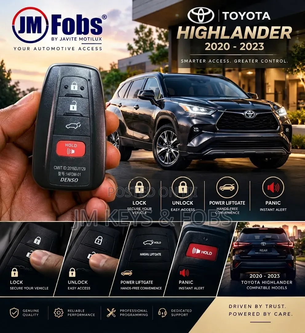 Lost Smart Key Replacement for Toyota Highlander