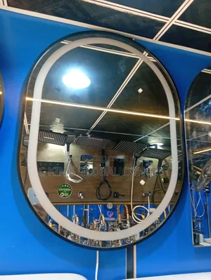 Brand New Oval LED Bathroom Mirror With Gold Frame - Touch Sensor