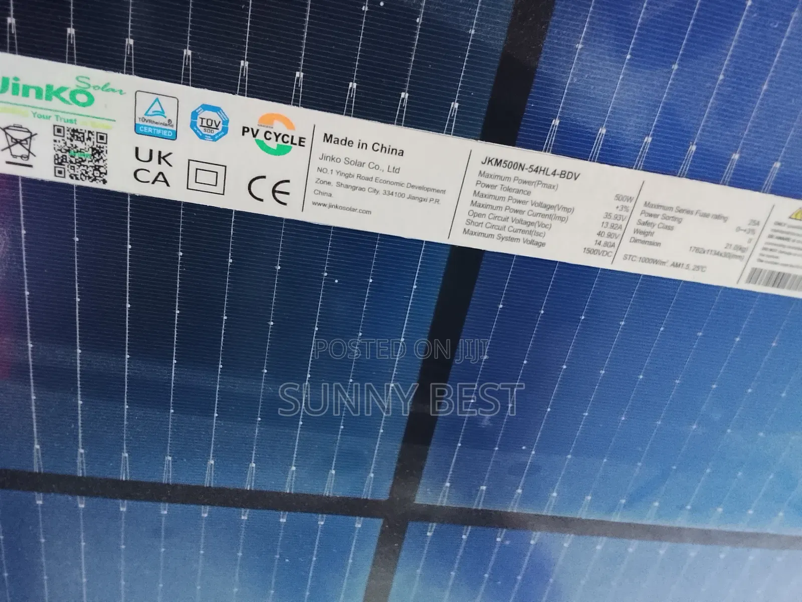 Jinko Solar Panel 500w