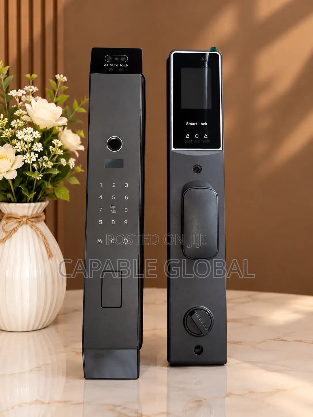 AI Face Recognition Smart Door Lock With Fingerprint & Keypad