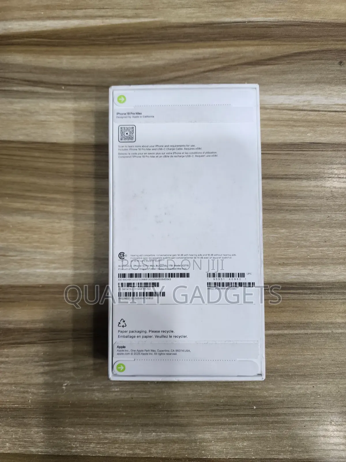 New Apple iPhone 18 Pro Max 1 TB