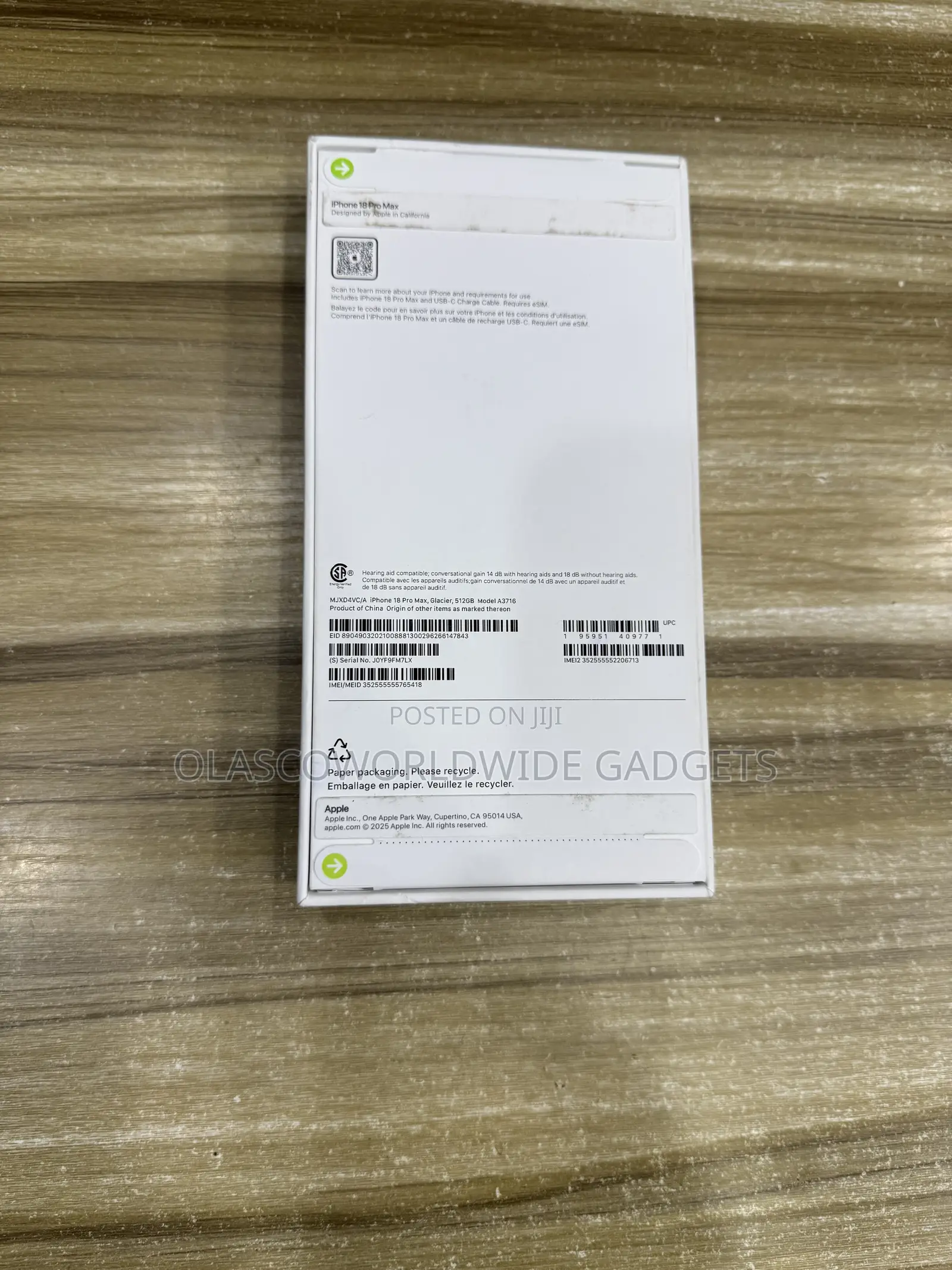 New Apple iPhone 18 Pro Max 512 GB Blue