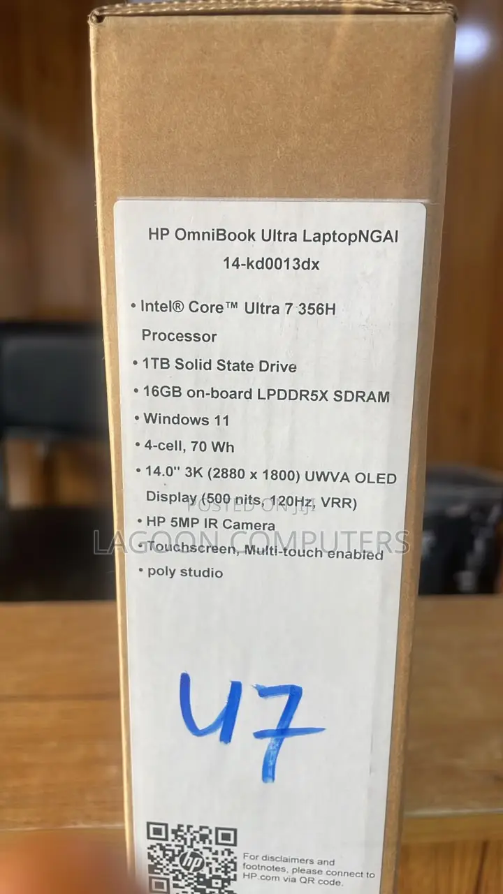 New Laptop HP OmniBook Ultra Flip 14" 16GB Intel Core Ultra 7 SSD 1T