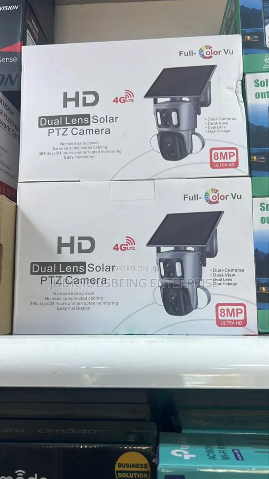 Full-Color 8MP 4G LTE Dual-Lens PTZ Security Camera With Solar Panel