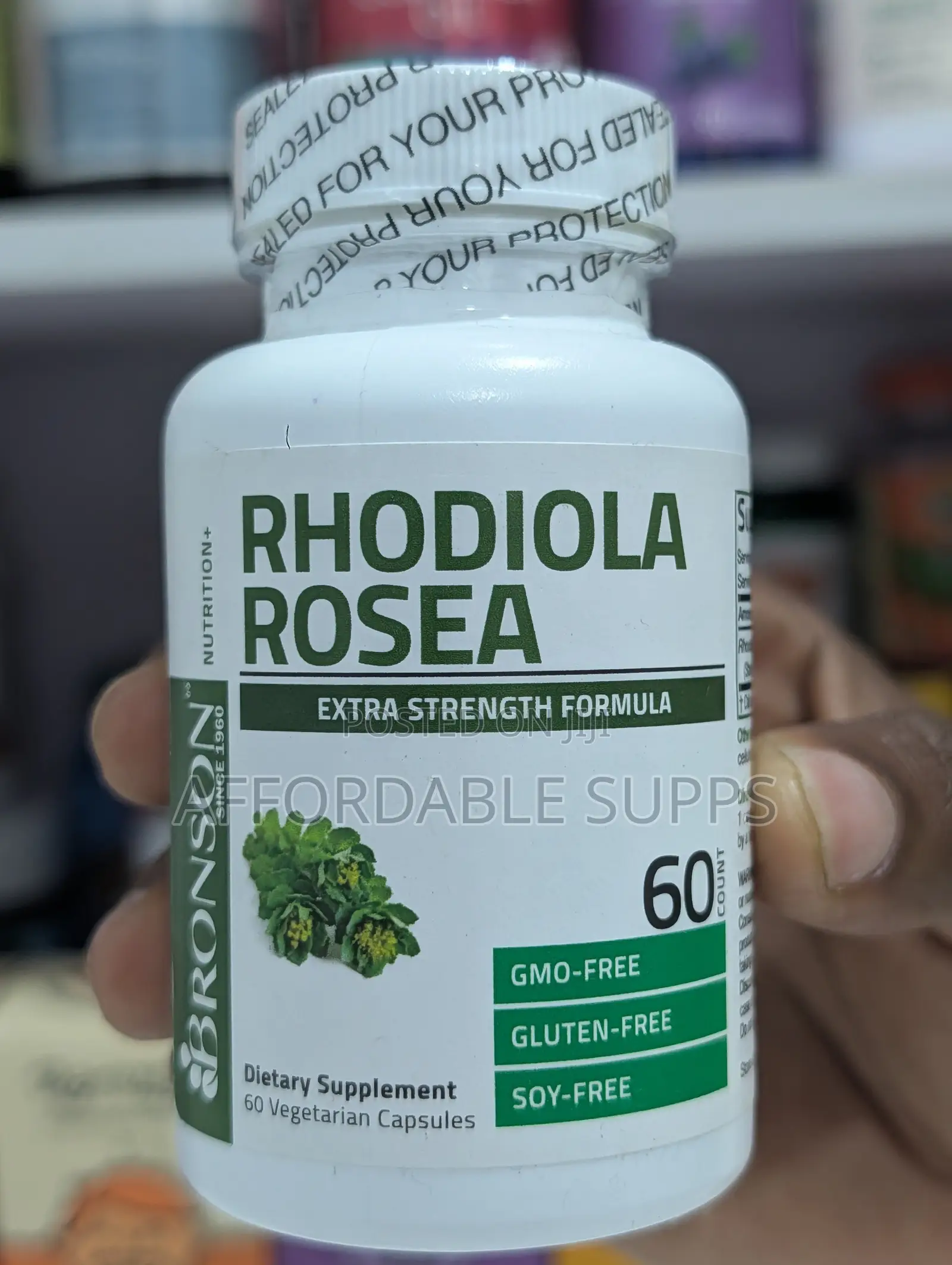 Bronson Rhodiola Rosea 1000mg – 60 Vegetarian Capsules