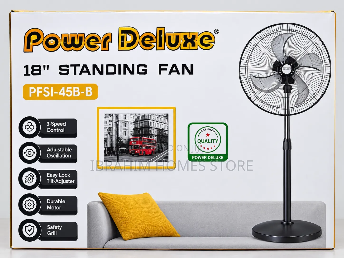Power Duluxe 18 Inches Standing Fan