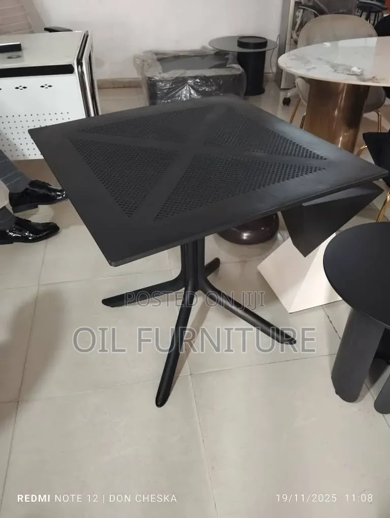 ​Italian Design Mesh Perforated Square Outdoor & Indoor Table