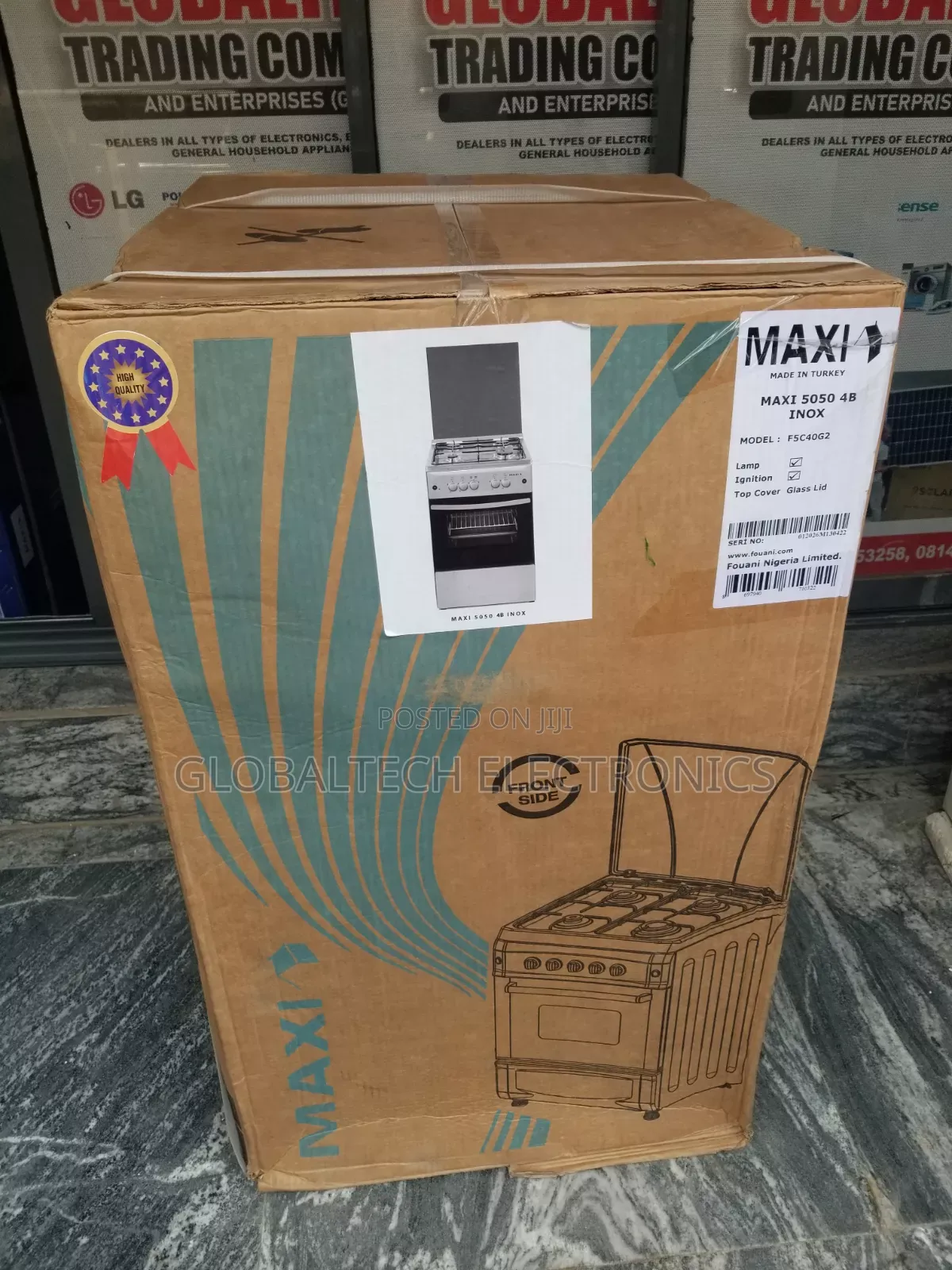Maxi Gas Cooker 50x50 CM (4) Burners IGL Inox
